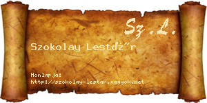 Szokolay Lestár névjegykártya